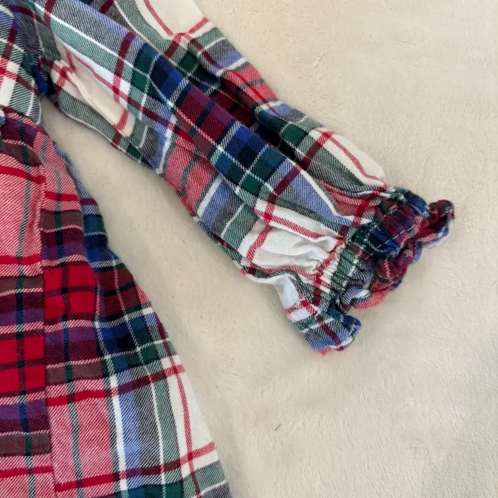 Gap 6-12 months long sleeve baby dress Christmas plaid